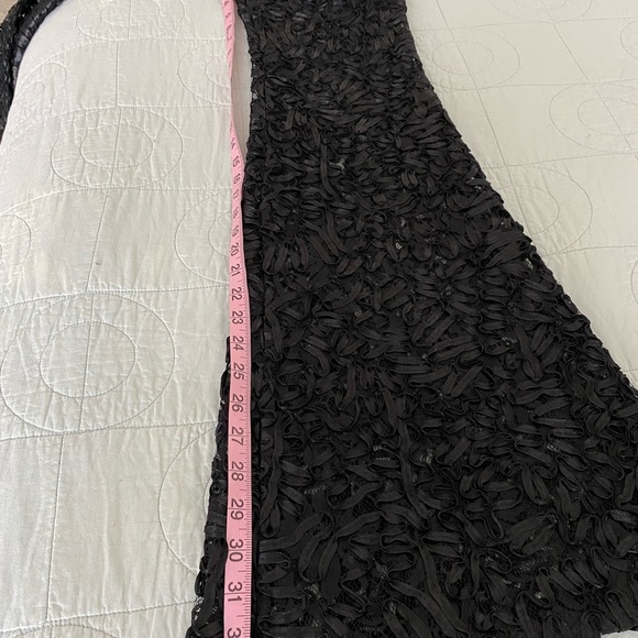 NWT ASOS LUXE Black Off Shoulder Crop Top & Wide Leg Sheer Lace Trousers Size 2 - Picture 14 of 15